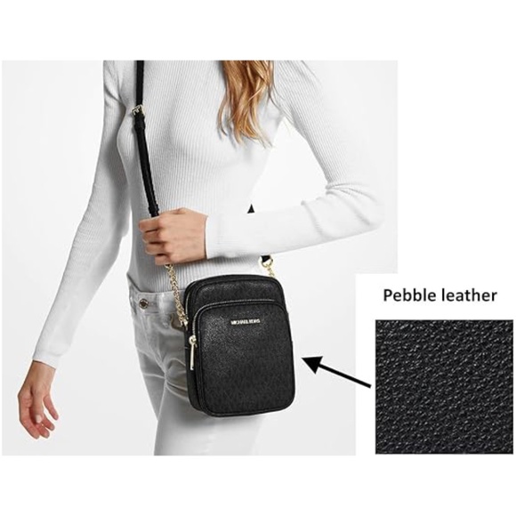 Michael Kors Jet Set Travel Medium Crossbody Bag - Black - Picture 5 of 6